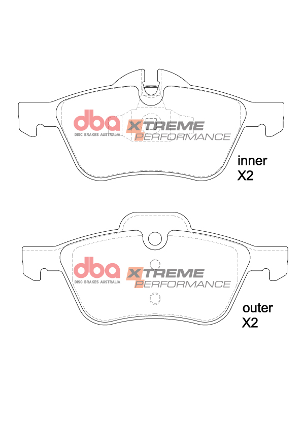 DBA Xtreme Performance Front Brake Pad Set 140.3; 140.3 x 59.4; 59.7 x 17.3mm