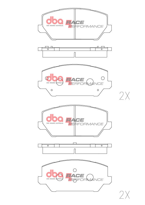 DB15012RP.jpg DBA Race Performance Front Brake Pad Set for Hyundai i-30 N PD / Hyundai Kona N