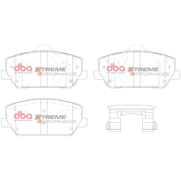 DBA 4000 Series T3 Slotted Front Disc & Xtreme Performance Pad Kit 345mm for Hyundai i-30 N PD