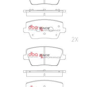 DBA Race Performance Rear Brake Pad Set for Hyundai i-30 N PD / Hyundai Kona N