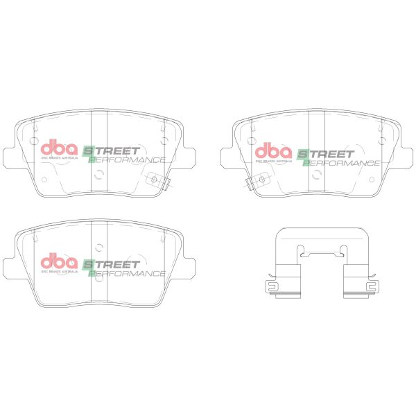 DBA Street Performance Rear Brake Pad Set for Hyundai i-30 N PD / Hyundai Kona N