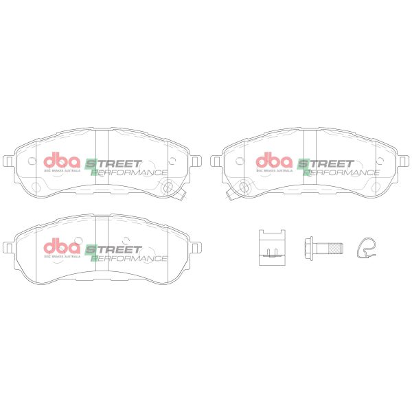 DBA Street Series T2 Slotted Rear Disc & Street Performance Pad Kit 332mm for Ford Ranger