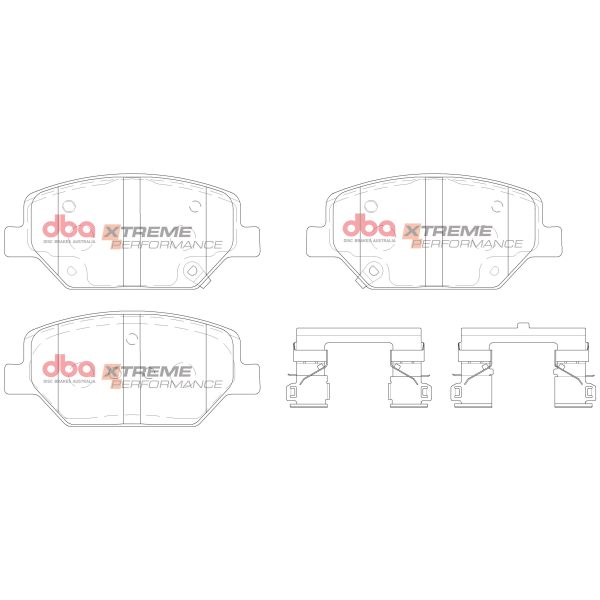 DBA Xtreme Performance Front Brake Pad Set 147.7 x 52.4 x 15.6mm for Holden (Aust/Nz) Commodore (ZB) / Opel Insignia Country Tourer & More