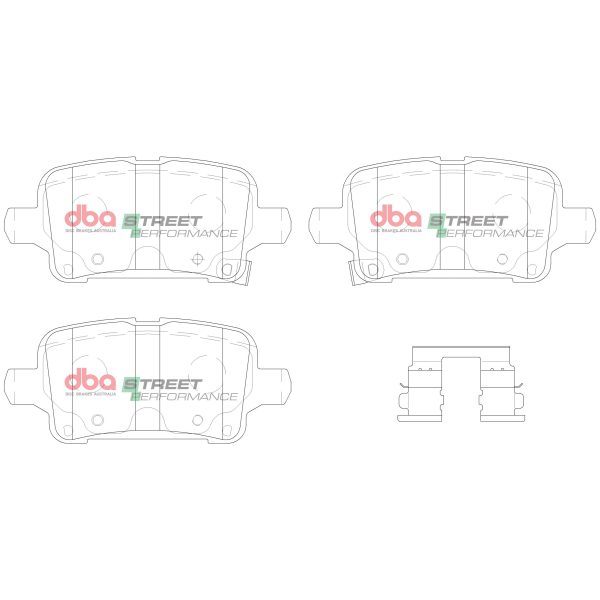 DBA Street Performance Rear Brake Pad Set for Opel Astra (K) / Vauxhall Astra (K)