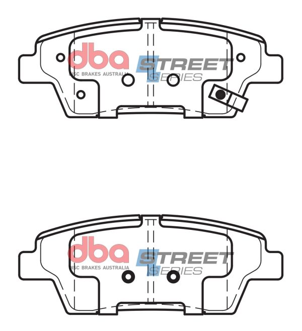 DBA Street Series Ceramic Rear Brake Pad Set 116.8 x 43.8 x 14.8mm for Hyundai Equus / Hyundai Genesis BH & More