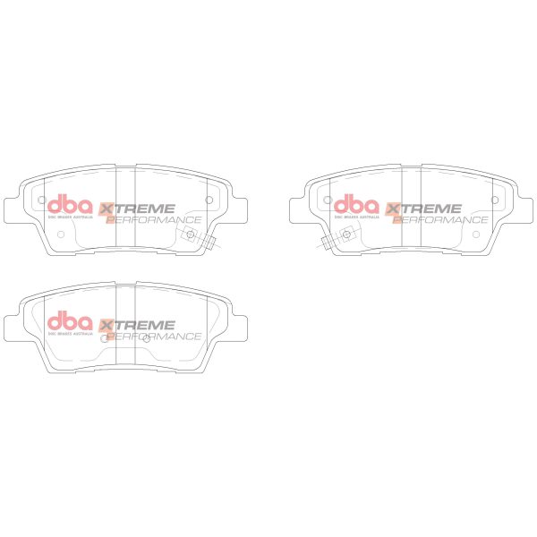 DBA Xtreme Performance Rear Brake Pad Set 116.8 x 43.8 x 14.8mm for Hyundai Equus / Hyundai Genesis BH & More