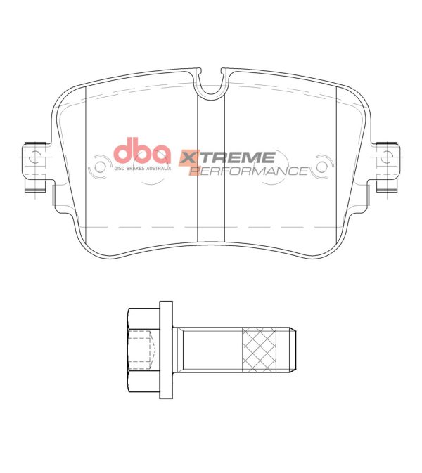 DBA 4000 Series T3 Slotted Rear Disc & Xtreme Performance Pad Kit 350 x 28mm for Audi E-TRON (GEN) / Audi E-TRON Sportback (GEA) & More