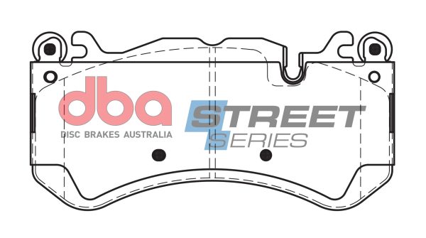 DBA Street Series Ceramic Front Brake Pad Set 187.5 x 92.9 x 15.4mm for Maserati Quattroporte (M156) / Mercedes AMG GT 4 Door Coupe 43 AMG 4Matic & More