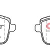 DBA Street Series Ceramic Rear Brake Pad Set 146.1, 146.1 x 67.6, 57.9 x 15.9, 15.5mm for Mercedes AMG GT / Mercedes AMG GT C Roadster & More