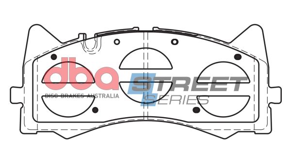 DBA Street Series Ceramic Front Brake Pad Set 206.0 x 87.1 x 14.7mm for Mercedes AMG GT / Mercedes AMG GT 4 Door Coupe 43 AMG & More