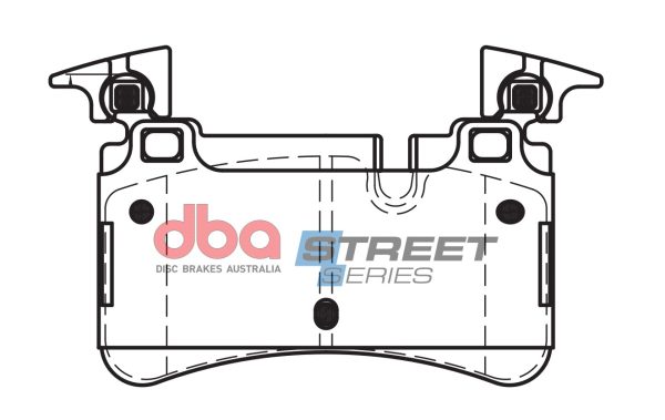 DBA Street Series Ceramic Rear Brake Pad Set 111.0 x 76.0 x 13.3mm for Mercedes C-Class (W204) C63 AMG / Mercedes C-Class Coupe (C204) C63 AMG & More