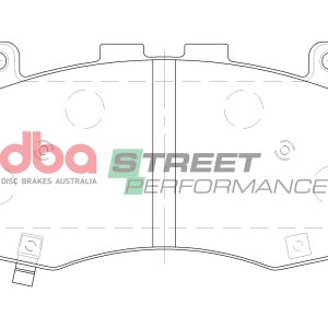 DB15039SP.jpg DBA Street Performance Front Brake Pad Set for Dodge Durango SRT Hellcat / Jeep Grand Cherokee