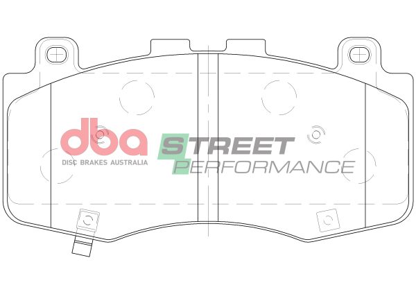 DBA Street Performance Front Brake Pad Set for Dodge Durango SRT Hellcat / Jeep Grand Cherokee