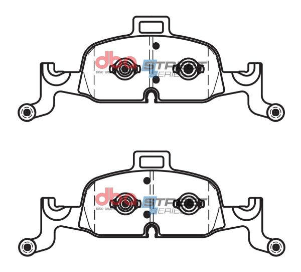 DBA Street Series Ceramic Front Brake Pad Set 251.7, 209.8 x 98.3, 98.6 x 14.6mm for Audi A4 Allroad quattro Mk2 / Audi A4 B9 & More