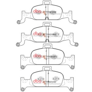 DBA Xtreme Performance Front Brake Pad Set 251.7, 209.8 x 98.3, 98.6 x 14.6, 14.6mm for Audi A4 Allroad quattro Mk2 / Audi A4 B9 & More