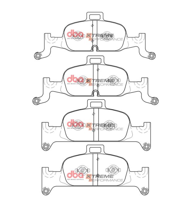 DB15060XP.jpg DBA Xtreme Performance Front Brake Pad Set 251.7, 209.8 x 98.3, 98.6 x 14.6, 14.6mm for Audi A4 Allroad quattro Mk2 / Audi A4 B9 & More
