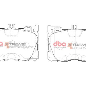 DBA Xtreme Performance Front Brake Pad Set 141.9 x 94.1 x 17.9mm for Mercedes C-Class (W205) C43 AMG / Mercedes C-Class Cabriolet (A205) C43 AMG & More