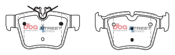 DB15063SS.jpg DBA Street Series Ceramic Rear Brake Pad Set 122.5 x 70.0 x 15.3mm for Mercedes C-Class (W205) C43 AMG / Mercedes C-Class Cabriolet (A205) C43 AMG & More