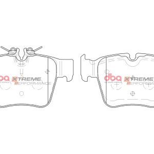 DBA Xtreme Performance Rear Brake Pad Set 122.5 x 70.0 x 15.3mm for Mercedes C-Class (W205) C43 AMG / Mercedes C-Class Cabriolet (A205) C43 AMG & More