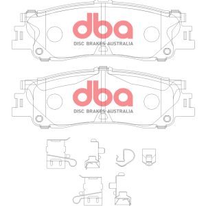 DBA Street Performance Rear Brake Pad Set for Toyota Land Cruiser 250 series / Toyota Land Cruiser 300 series