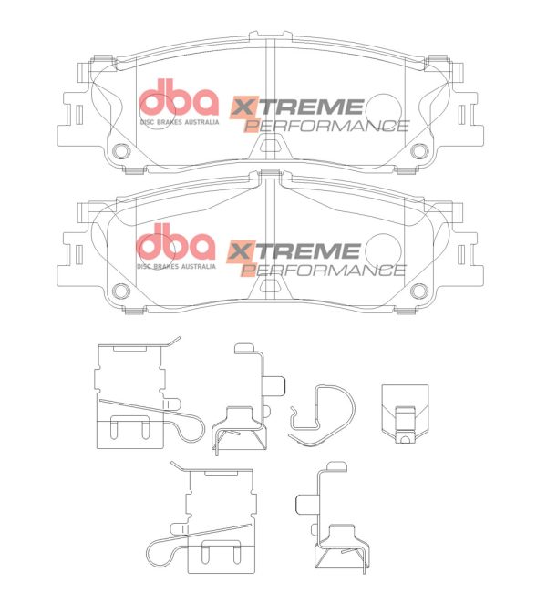 DBA Xtreme Performance Rear Brake Pad Set for Toyota Land Cruiser 250 series / Toyota Land Cruiser 300 series