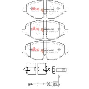 DBA Xtreme Performance Front Brake Pad Set 148.8 x 63.5 x 17.4mm for Audi A3 8Y / Cupra Leon & More