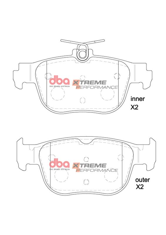 DBA 4000 Series T3 Slotted Rear Disc & Xtreme Performance Pad Kit 310 x 22mm for Audi A3 8Y / Audi A3 quattro 8Y & More