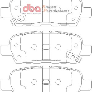 DBA Xtreme Performance Rear Brake Pad Set 105.5 x 38 x 14.2mm for Infiniti FX35 / Infiniti FX45 & More