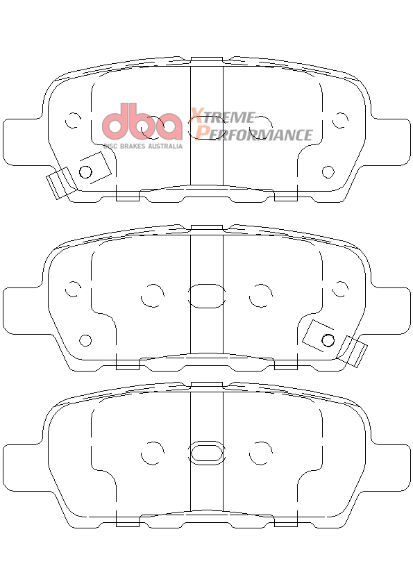 DBA Xtreme Performance Rear Brake Pad Set 105.5 x 38 x 14.2mm for Infiniti FX35 / Infiniti FX45 & More