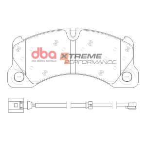 DBA Xtreme Performance Front Brake Pad Set 209.6 x 94.7 x 15.1mm for Porsche Cayenne (92A) / Porsche Cayenne (9PA) & More