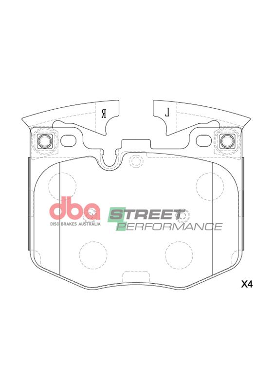 DB15107SP.jpg DBA Street Performance Front Brake Pad Set 125.6 x 94.6 x 18.8mm for BMW 3 Series (G20) 318 / BMW 3 Series (G20) 320 & More