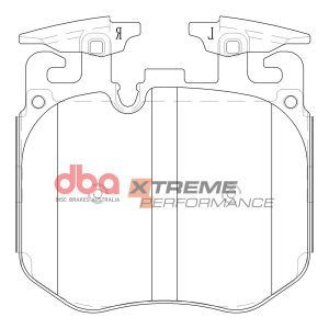 DBA Xtreme Performance Front Brake Pad Set 124.4 x 117.5 x 17.5mm for BMW 3 Series (G20) M340 / BMW 3 Series (G21) 330 & More