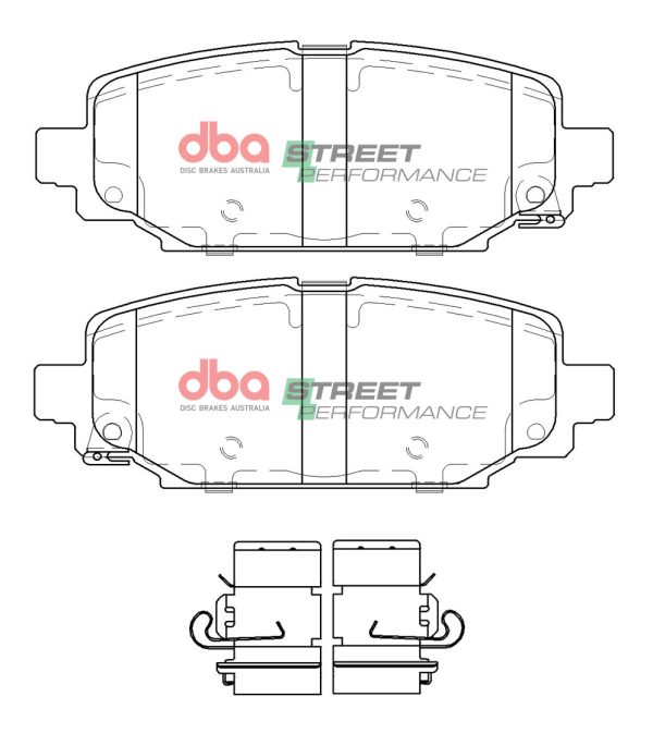 DBA Street Performance Rear Brake Pad Set for Jeep Wrangler (JL)