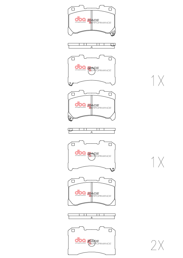 DBA Race Performance Front Brake Pad Set for Toyota Corolla GR / Toyota Yaris GR