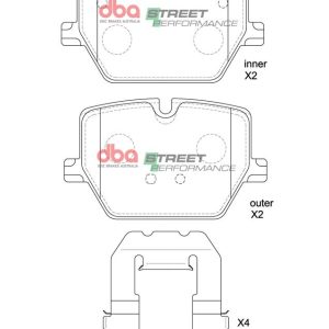 DBA Street Performance Rear Brake Pad Set for Toyota GR Supra / Toyota Supra GR