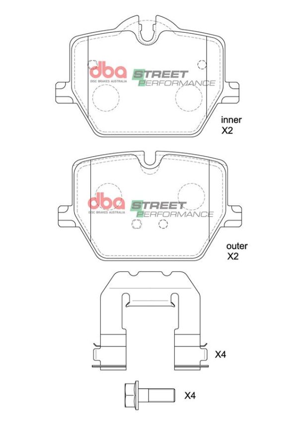 DBA Street Performance Rear Brake Pad Set for Toyota GR Supra / Toyota Supra GR