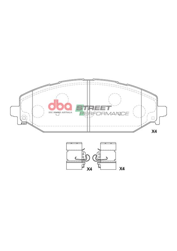 DB15195SP.jpg DBA Street Performance Front Brake Pad Set for Dodge Ram Pick-Up 1500 / Ram Trucks 1500