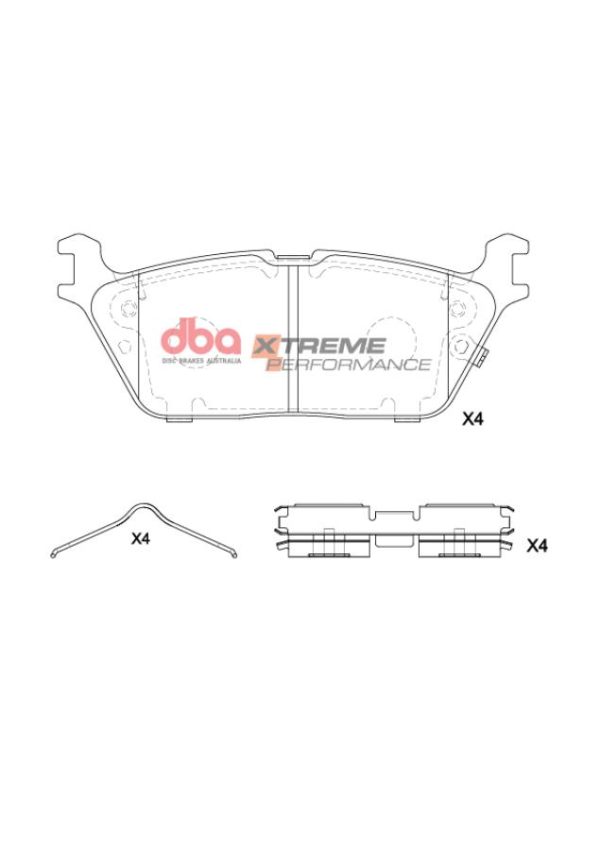DBA Xtreme Performance Rear Brake Pad Set for Dodge Ram Pick-Up 1500 / Ram Trucks 1500
