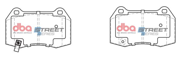 DBA Street Series Ceramic Front Brake Pad Set 119.8 x 73.7 x 13.7mm for Honda Integra (Not UK) DC5 / Nissan 350Z & More