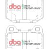 DBA Street Performance Rear Brake Pad Set 76.6 x 65.4 x 13.4mm for Maserati Ghibli (AM336) / Maserati Quattroporte (AM337) & More