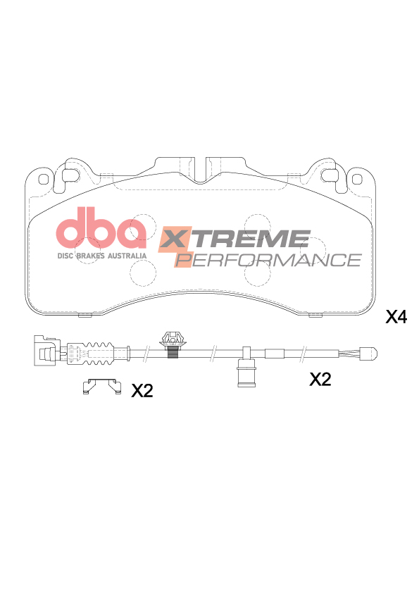 DB15259XP.jpg DBA Xtreme Performance Front Brake Pad Set for Lexus RC-F