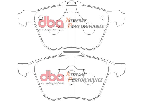 DBA Xtreme Performance Front Brake Pad Set 155.2 x 72 x 18.3+17.1mm for Volvo S60 (Mk1) / Volvo S60 (Mk1) T5 & More