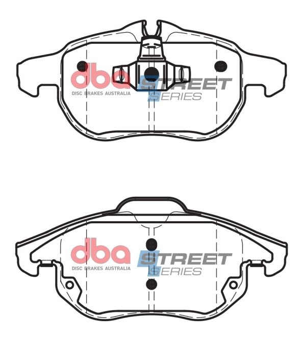 DBA Street Series Ceramic Front Brake Pad Set 155.2, 156.5 x 69.3, 70.8 x 19.0mm for Cadillac BLS / Fiat Croma (Mk2) & More