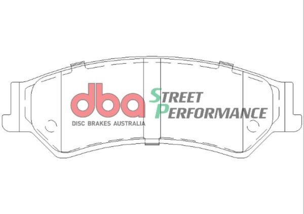 DBA Street Performance Rear Brake Pad Set 151.6 x 51.7 x 15.1mm for Ford Fairlane BF / Ford Fairmont BF V8 & More