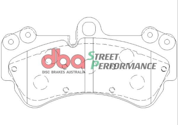 DB1676SP.jpg DBA Street Performance Front Brake Pad Set 190.2 x 99.1 x 15.4mm for Porsche Cayenne (9PA) / Volkswagen Touareg (1st Gen) / Wiesmann MF5