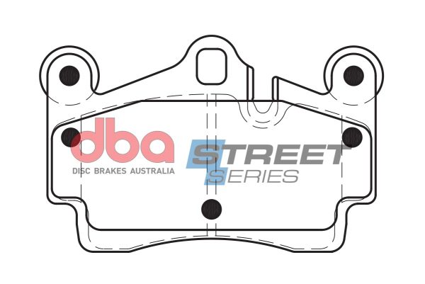 DBA Street Series Ceramic Rear Brake Pad Set 112.2 x 73.7 x 15.7mm for Audi Q7 / Porsche Cayenne (92A) & More