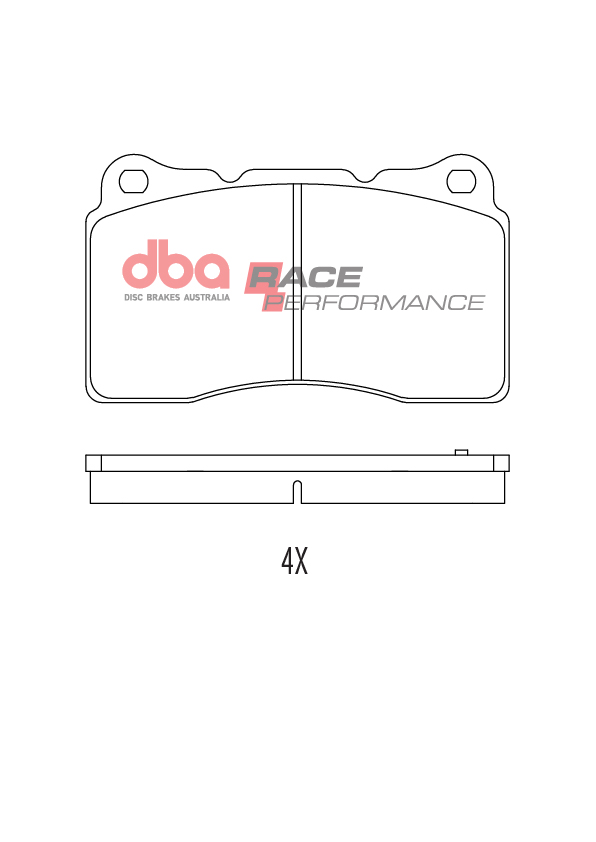 DBA Race Performance Front or Rear Brake Pad Set 131.7 x 77.3 x 14mm for Cadillac ATS / Cadillac CTS & More
