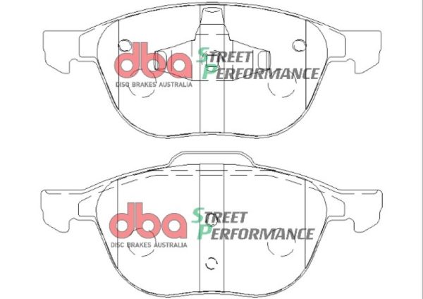 DBA Street Series T2 Slotted Front Disc & Street Performance Pad Kit 278 x 25mm for Ford C-Max (Mk1) / Ford Focus (Mk2) & More
