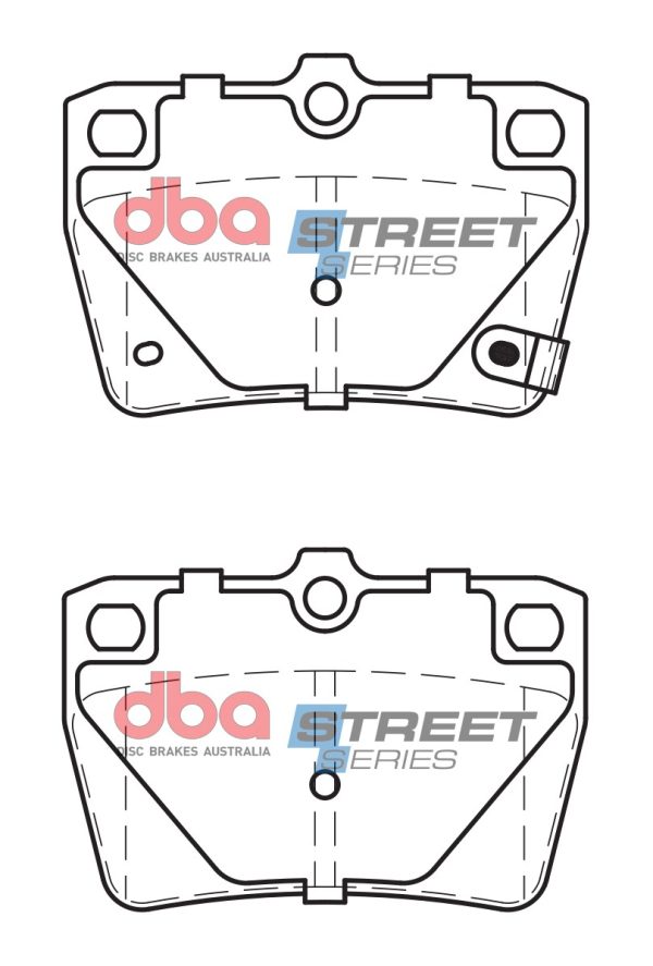 DBA Street Series Ceramic Rear Brake Pad Set for Dr DR5 / Toyota Rav 4