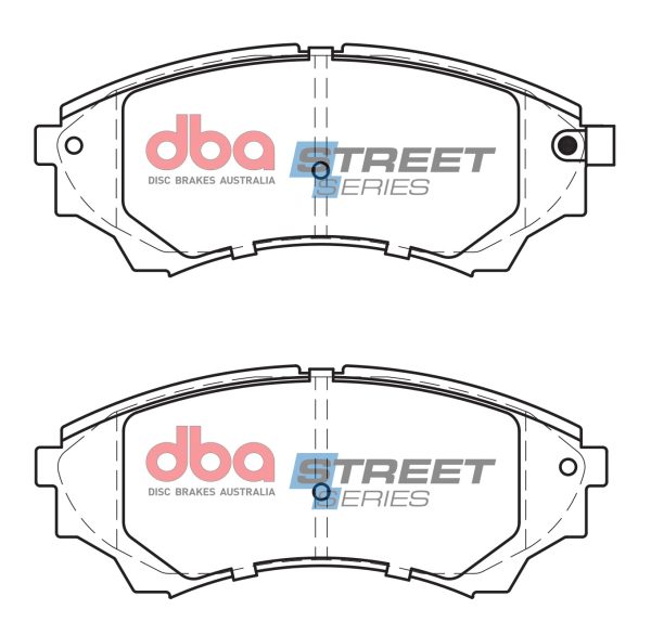 DBA Street Series Ceramic Front Brake Pad Set 145.0 x 59.0 x 14.9mm for Ford Everest (1st Gen) / Ford Everest (2nd Gen) & More